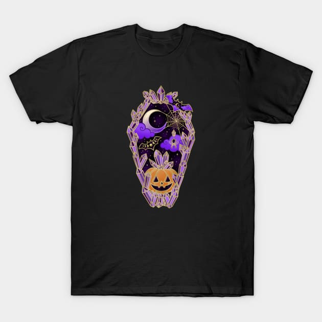 Halloween Crystal Coffin T-Shirt by moonstruck crystals